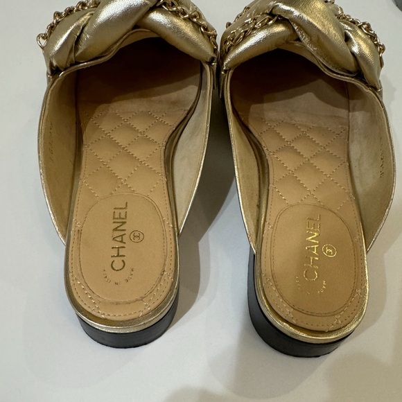 Chanel Gold Mules - Picture 3 of 6